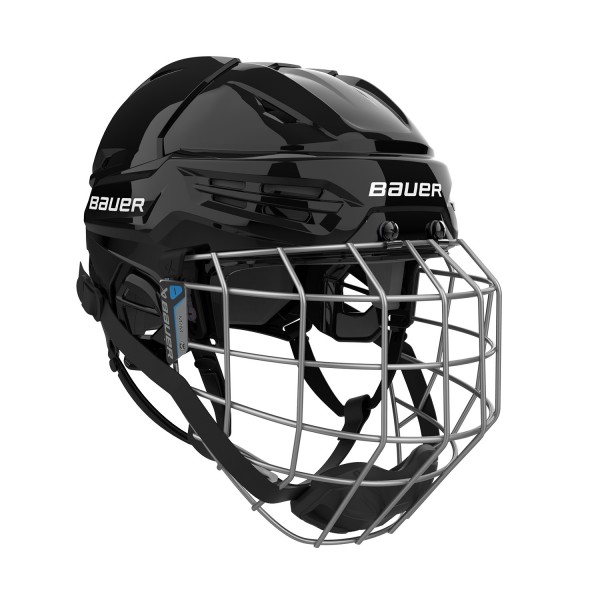 BAUER Helm mit Gitter RE-Akt 55 / Schwarz