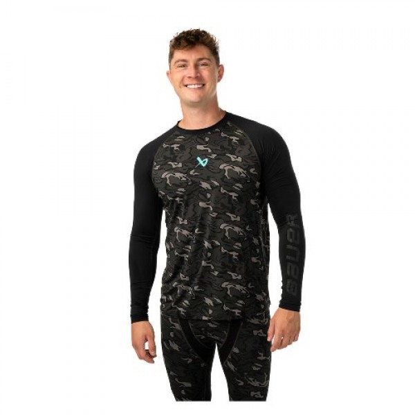 BAUER PERFORMANCE BASELAYER OBERTEIL - PRINTED